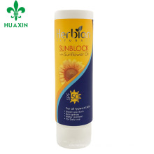 100ml screen printing lift the cover sunblock sunflower oil Cosmetic tube to sell